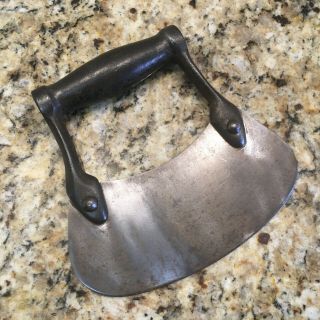 Antique Primitive Knife Vegetable Food Chopper Hand Held All Metal