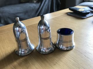 Vintage Belvin Silver Plate Salt & Pepper Pot Set