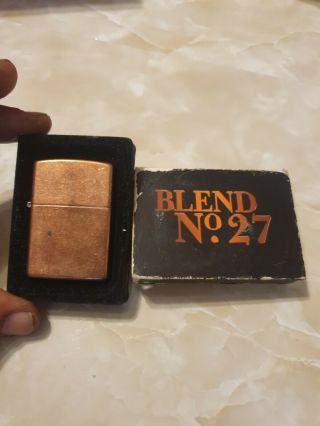 2003 Zippo Marlboro Blend No 27 Copper Lighter E 03 E03 Rare