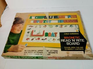 Vintage 1961 Child Guidance Toy,  Magnetic Read N Rite Board 403,  Rare