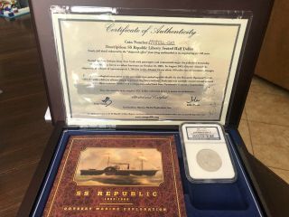 1847 - O 50c Seated Liberty Half Ss Republic Ngc Shipwreck Effect - Rare Date