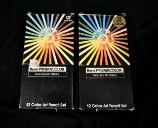 Vintage Berol Prismacolor 2 Packs Of 12 952 Thicklead Art Pencils